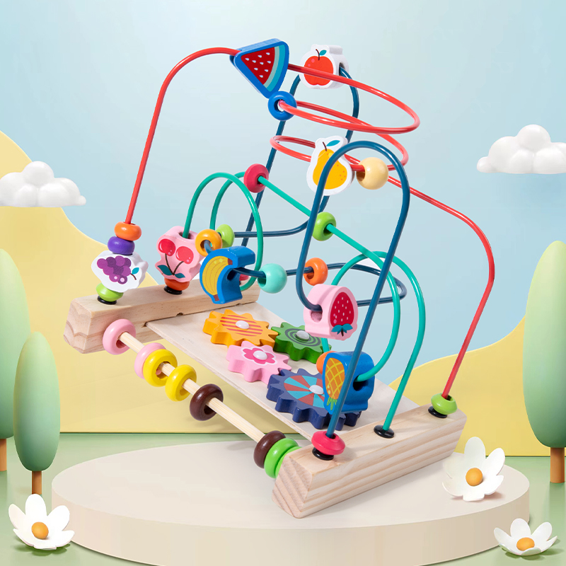 Woodworking For Kids - Montessori Spielzeug Holz Achterbahn Perle Labyrinth