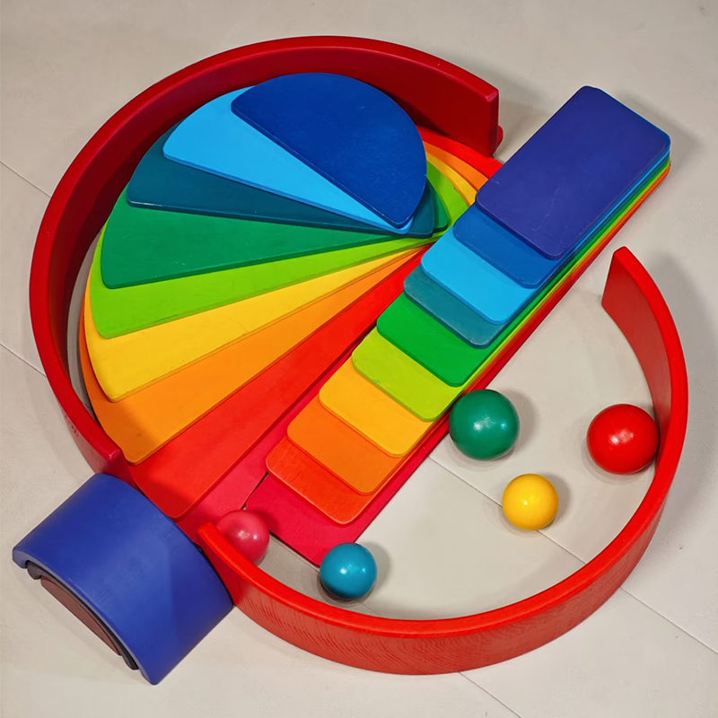 Holz-Regenbogen-Bausteine, bun – Woodworking For Kids Bewertung und Preis