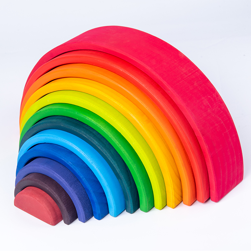 Holz-Regenbogen-Bausteine, bun – Woodworking For Kids Bewertung und Preis